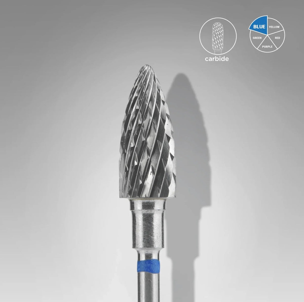 Staleks carbide bit pine cone blauw 6 mm