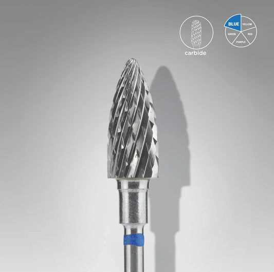 Staleks carbide bit pine cone blauw 6 mm