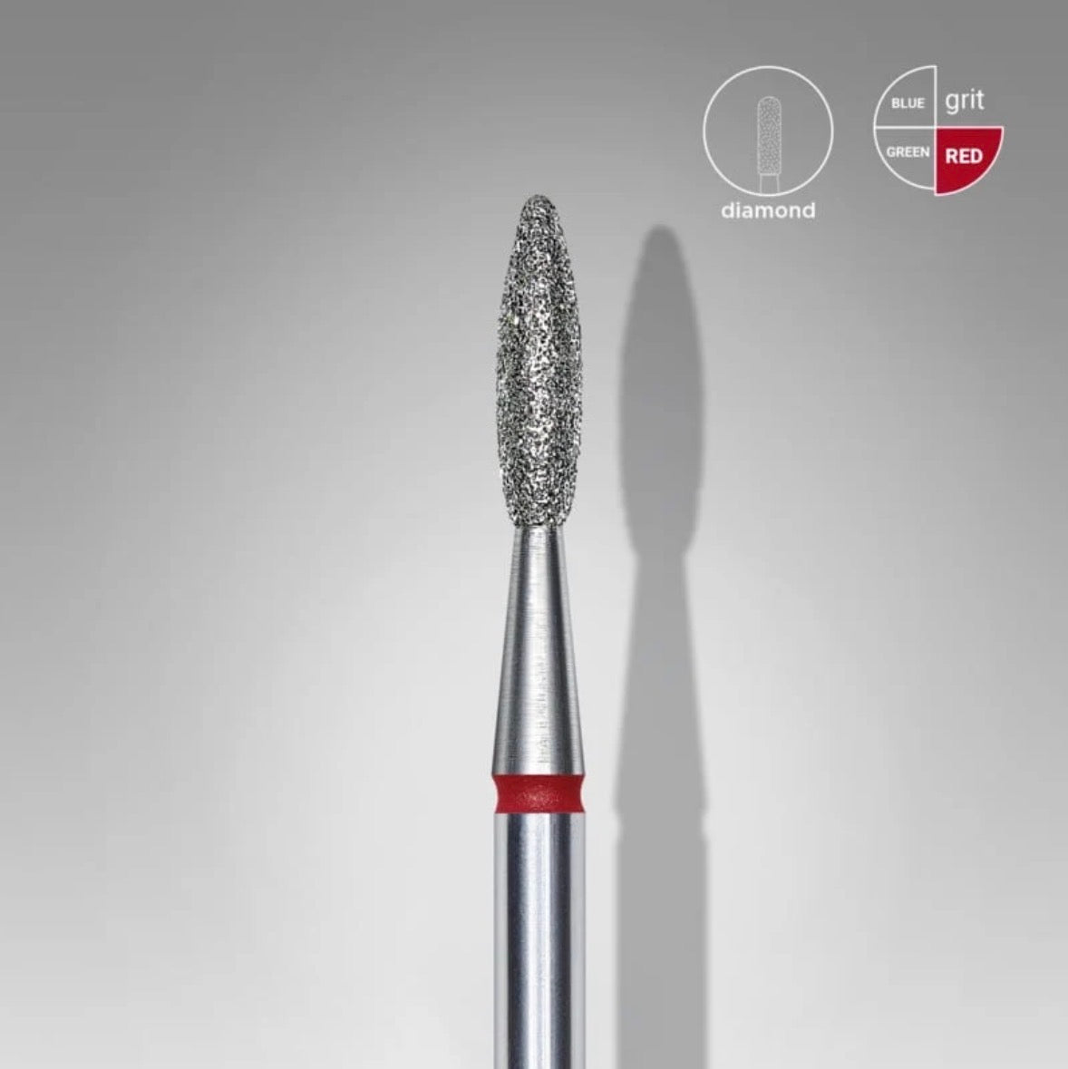 Staleks diamant bit flame rood 2,1 mm