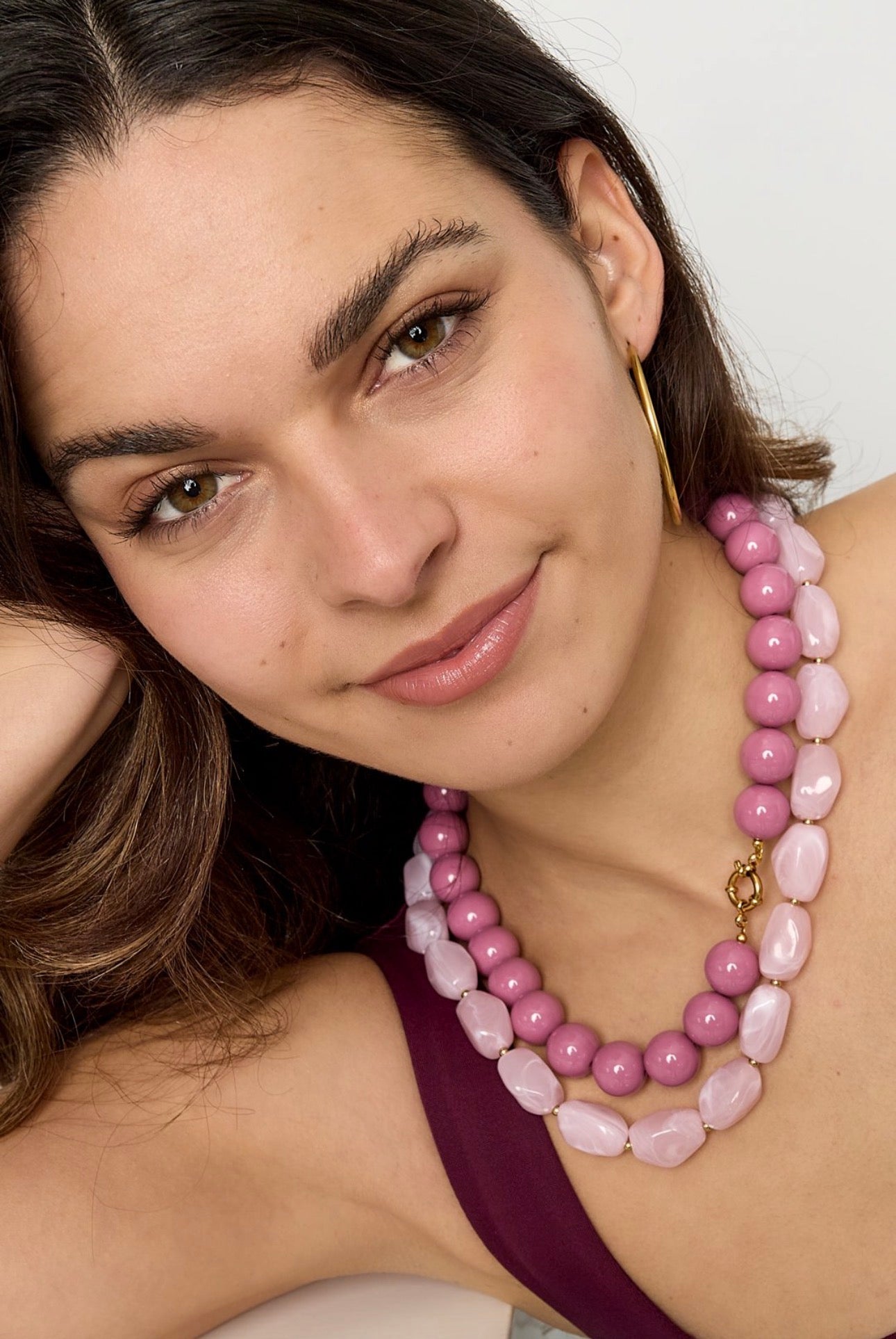 Ketting met organische kralen