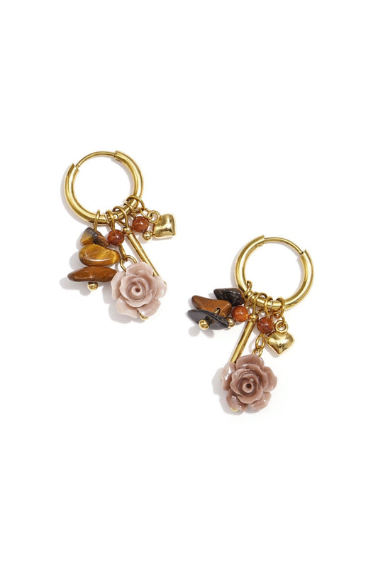 Oorbellen met bloemen